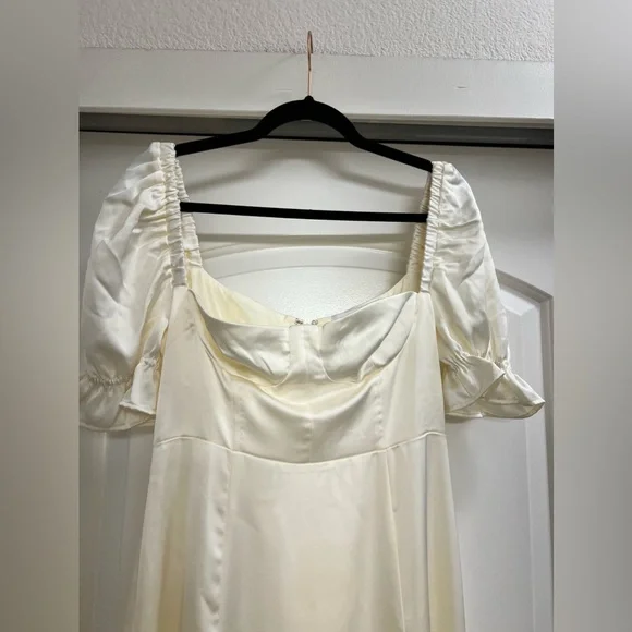 NWOT We Wore What Satin Look Midi Dress - Picture 7 of 13